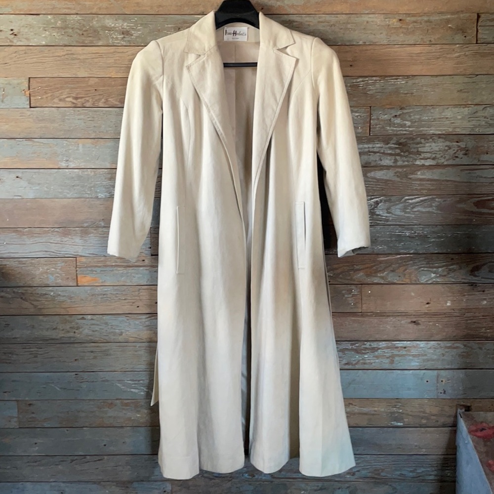 Irene Herberts Ultra Suede Beige Trench Coat
